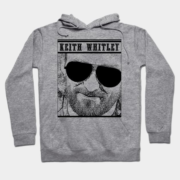 Keith Whitley // Black Retro Hoodie by Degiab